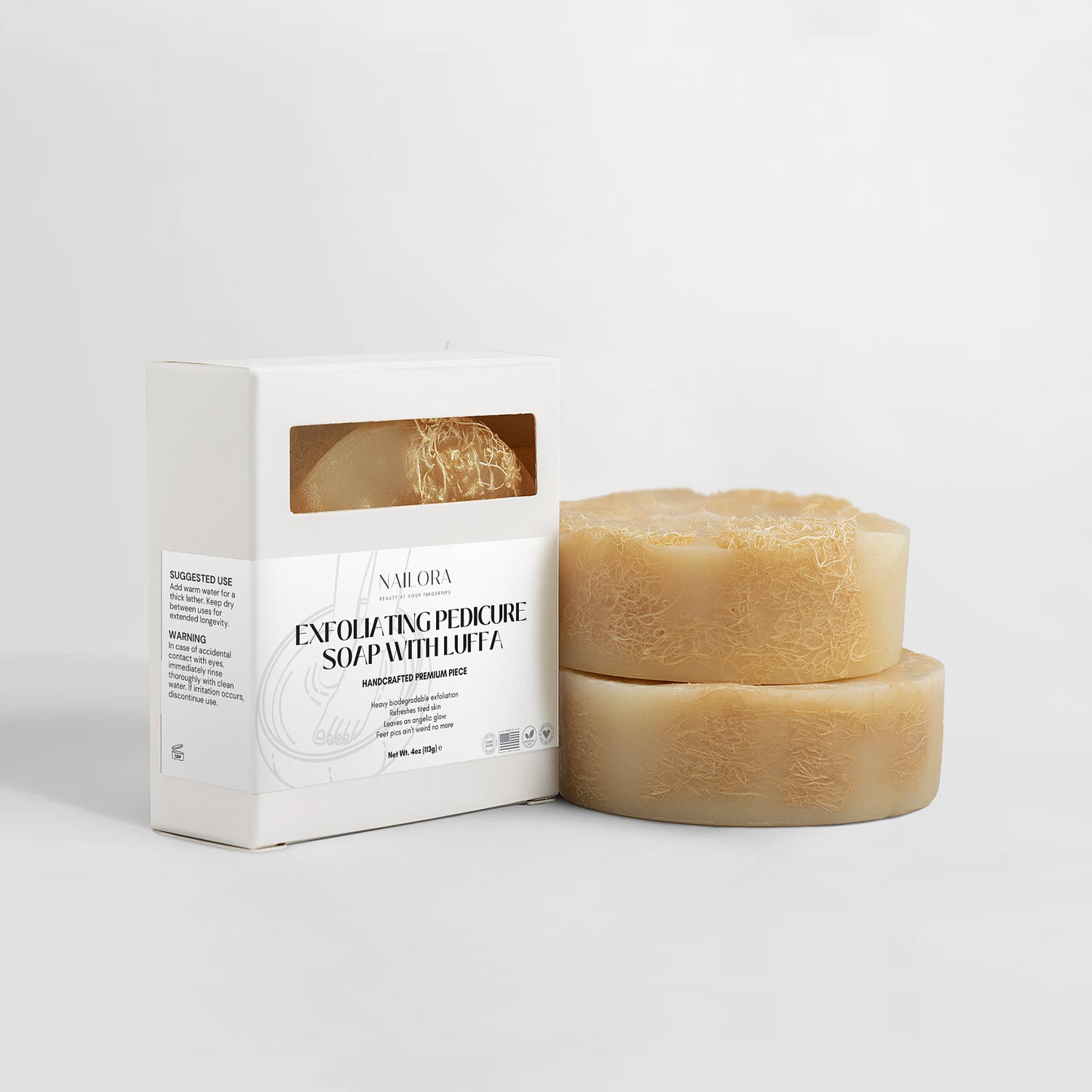 Exfoliating Pedicure Soap with Luffa from NAILORA