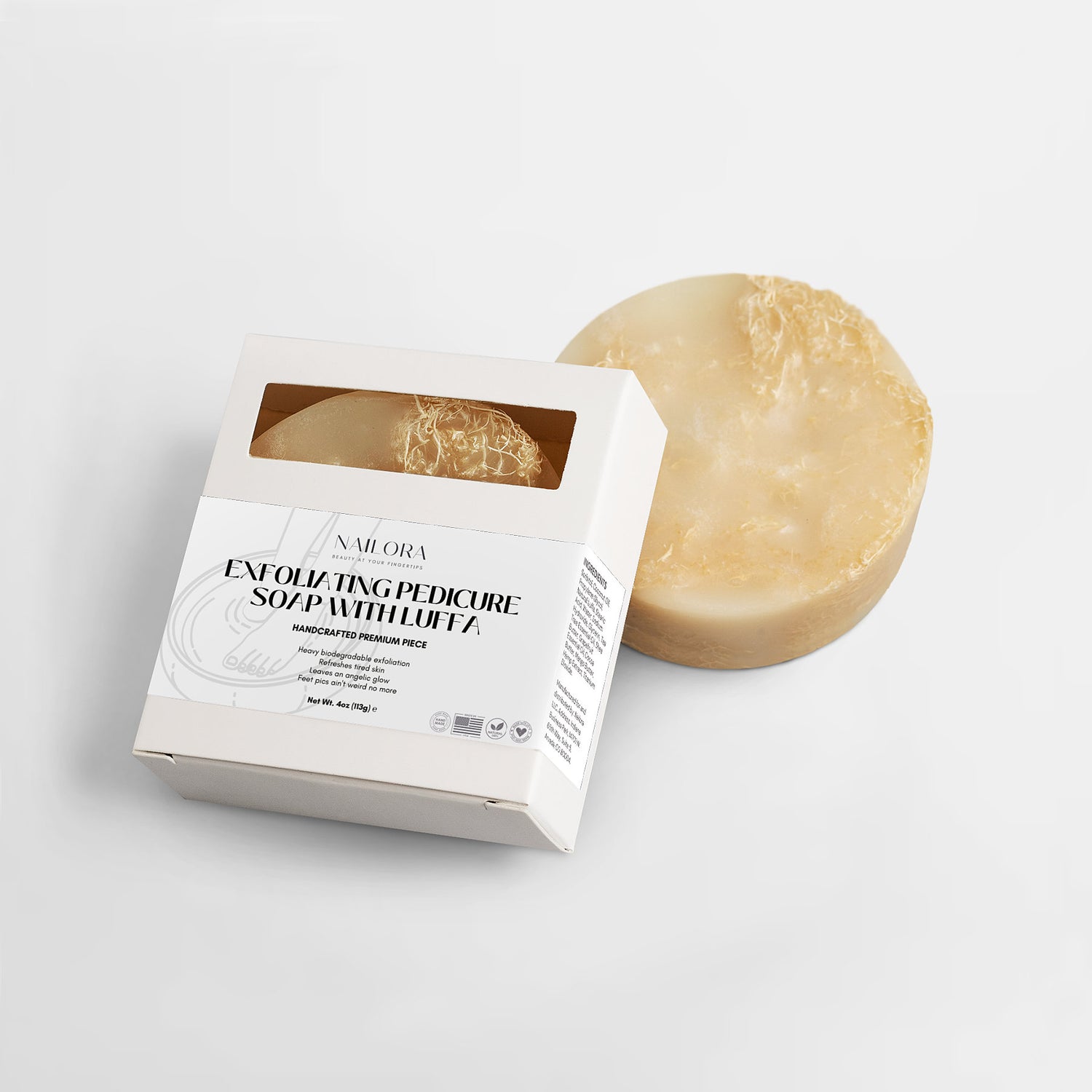 Exfoliating Pedicure Soap with Luffa from NAILORA